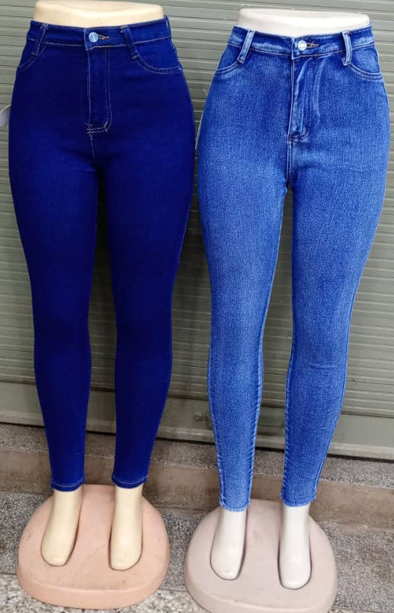 High-waist skinny jeans