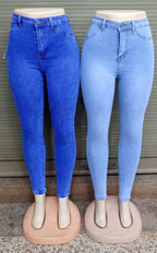 High-waist skinny jeans