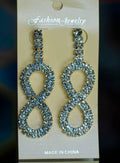Glam infinity rhinestone drop earrings