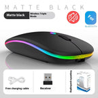 Modern Mini LED Backlit 4-Button 2.4G Dual Mode Wireless for 5.2 Rechargeable mice Optical Tracking