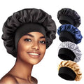 Women’s Satin Solid Bonnets with wide elastic band
