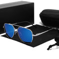 Vintage Men Double Brigde sunglasses UV400 lens Metal Sunglasses
