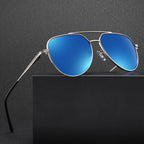 Vintage Men Double Brigde sunglasses UV400 lens Metal Sunglasses