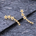 Korean Style Crystal Flower Stud Earrings