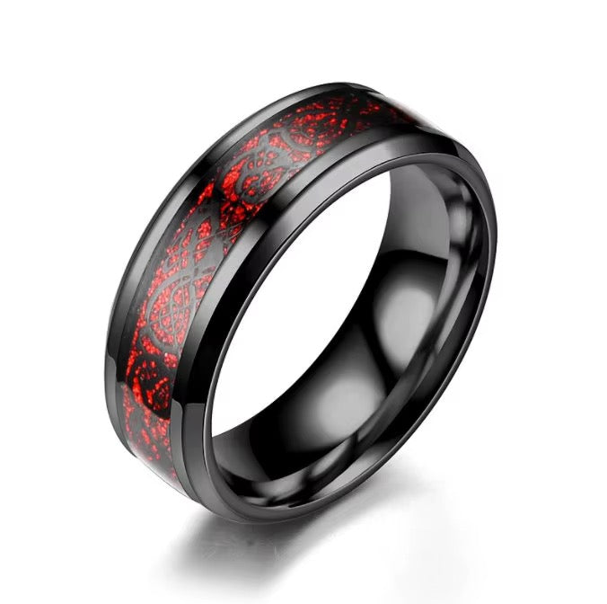 Stainless Steal Dragon pattern Rings