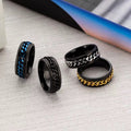 Men’s Fine Stainless Steal Chain Spinner Ring