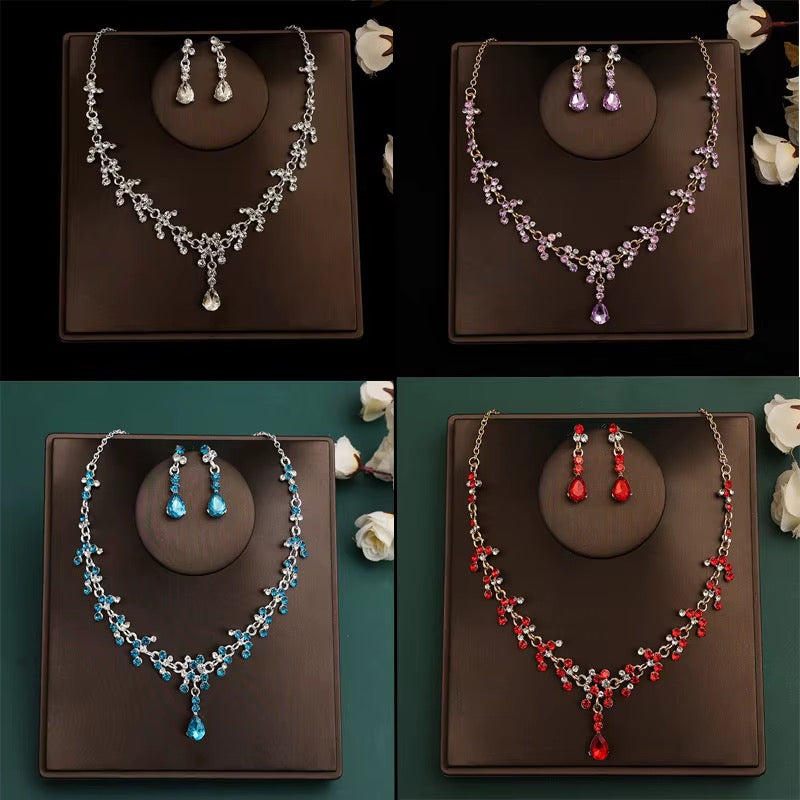 Cross Boarder Bridal Wedding Jewelry two Piece