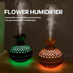 Desktop Humidifier with curved wooden Grain