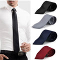 Slim Plain Men’s Solid Skinny Neck Tie