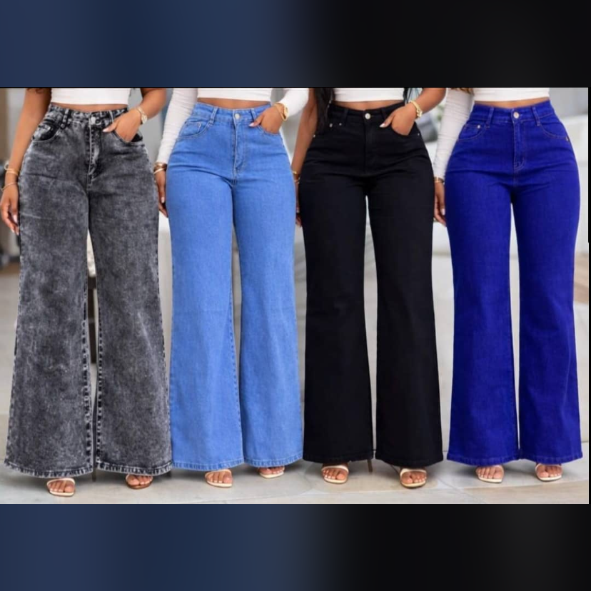 Ladies’ high waist baggy jeans