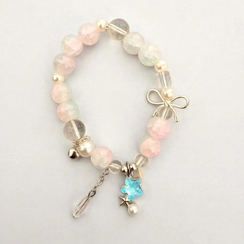 Beaded charm bracelet